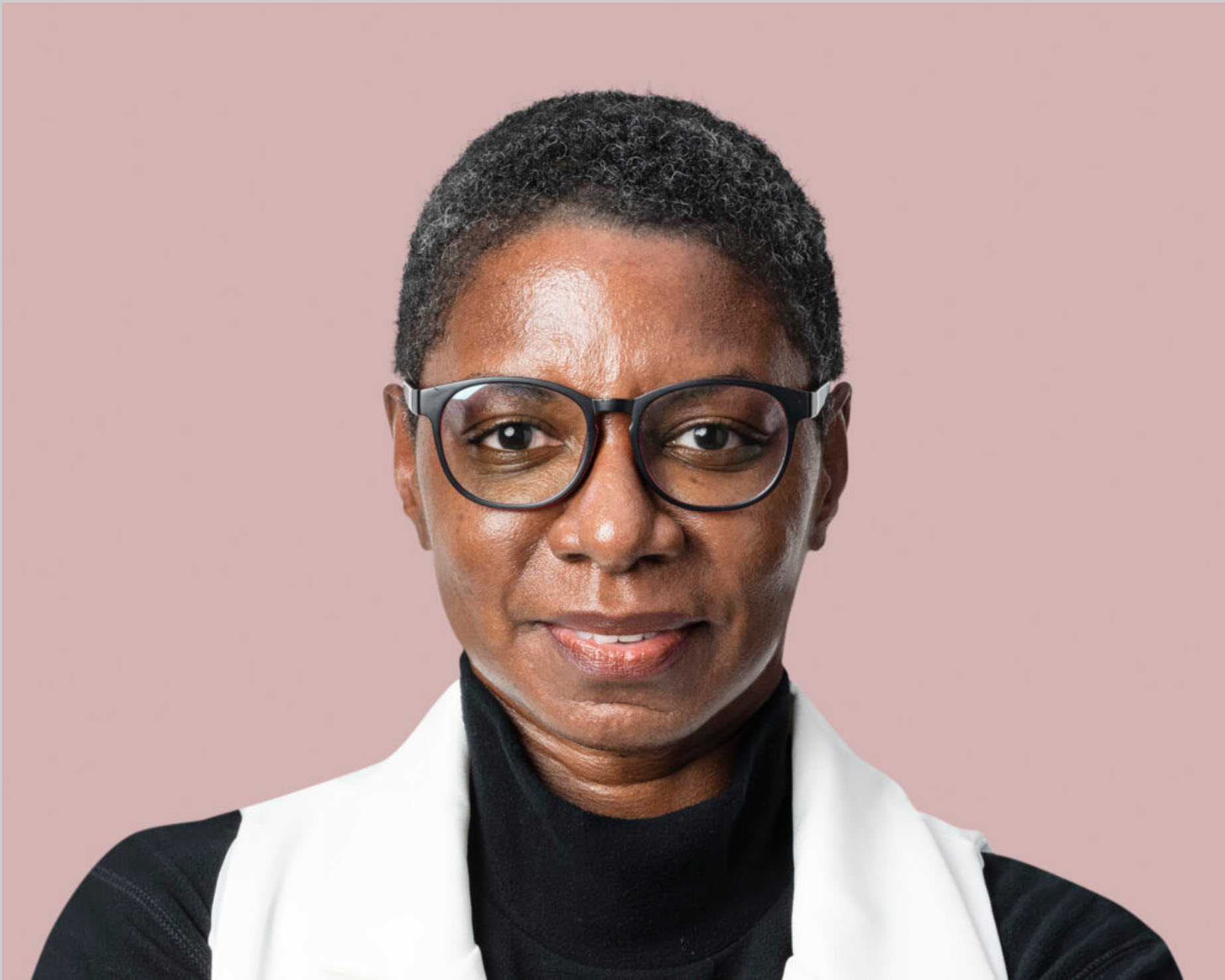 african woman successful entrepreneur wearing glasses face portrait