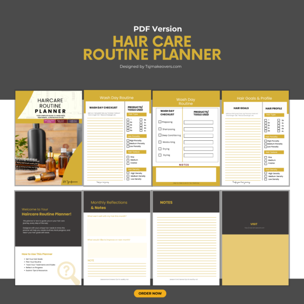 Hair Care Routine Planner