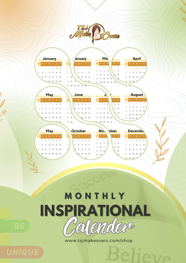 Monthly Inspirational Calendar